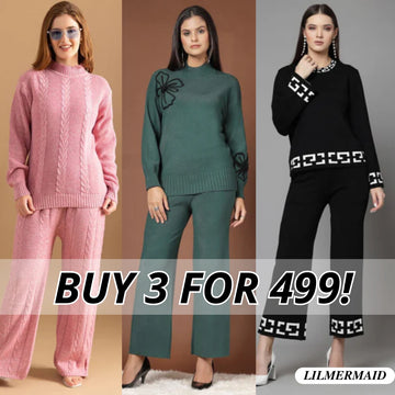 Winter Warmth Trio | Stylish 3-Piece Women’s Co-Ord Set | WC-01