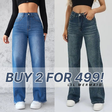 Women's 2-Pack Combo - Straight Fit Jeans Duo |WJ-08