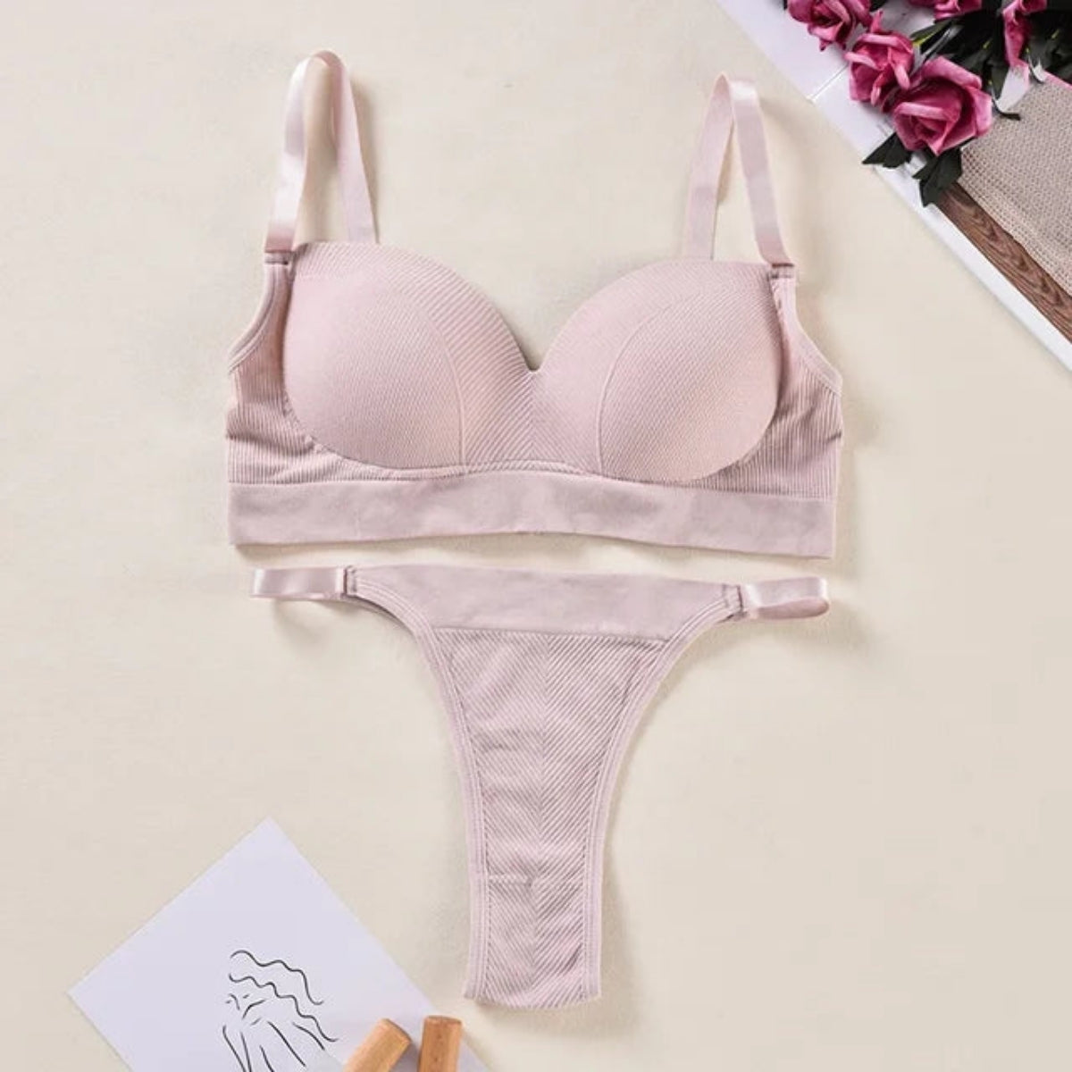 (Pack of 8) Women's  Bra Panty Lingerie Set for Girl's Combo  | L-19