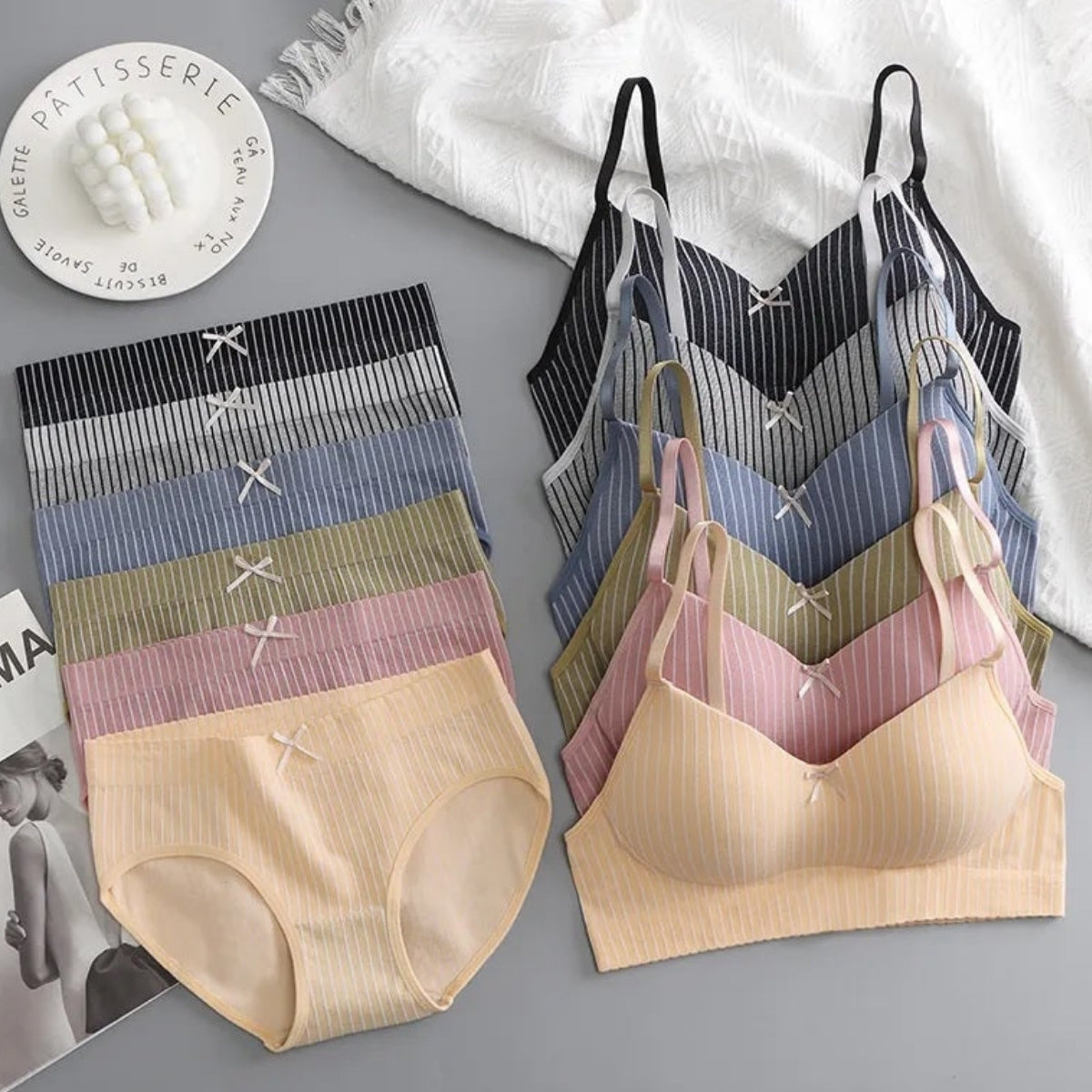 (Pack of 8) Women's  Bra Panty Lingerie Set for Girl's Combo | L-20