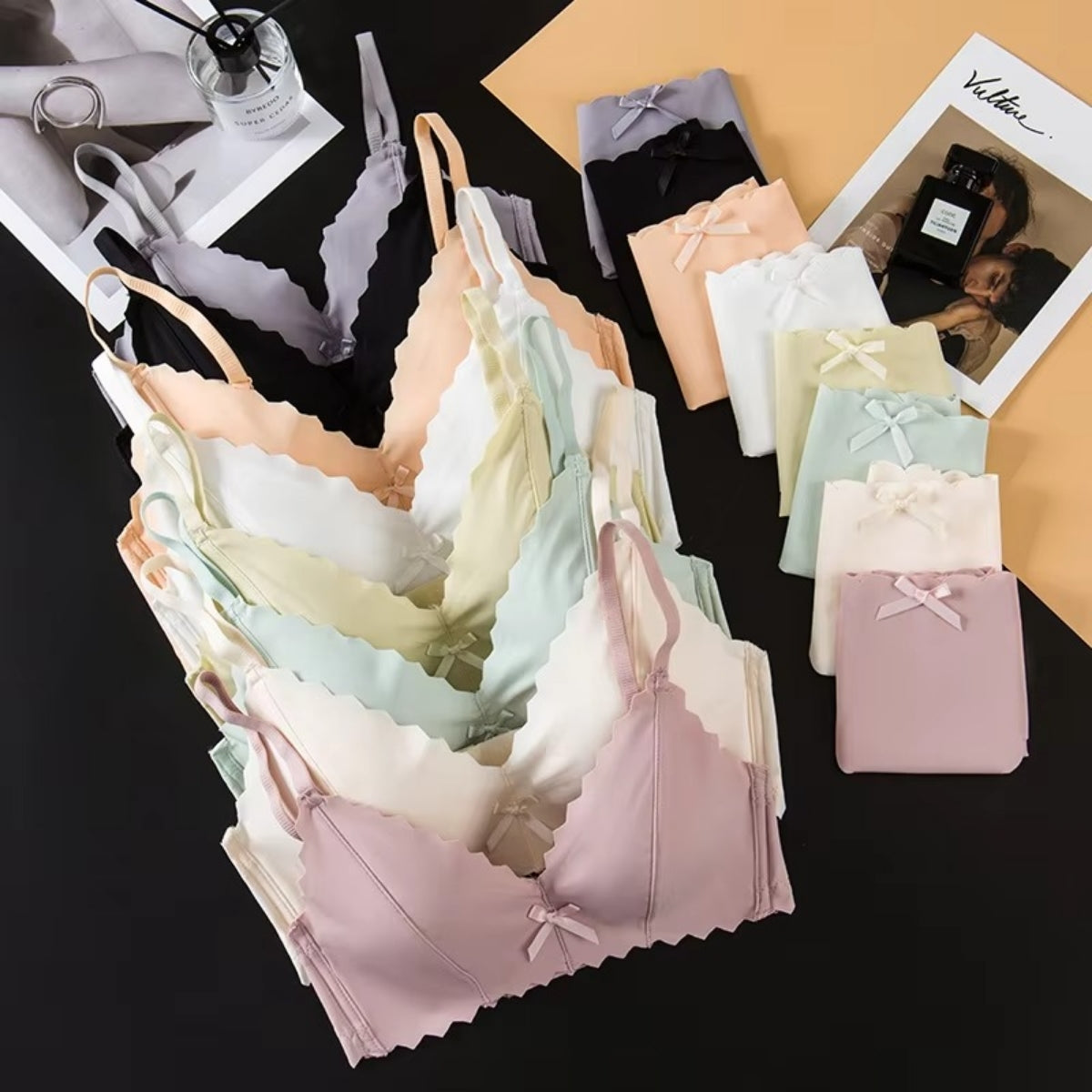 (Pack of 10) Women's Bra Panty Lingerie Set for Girl's | L-144