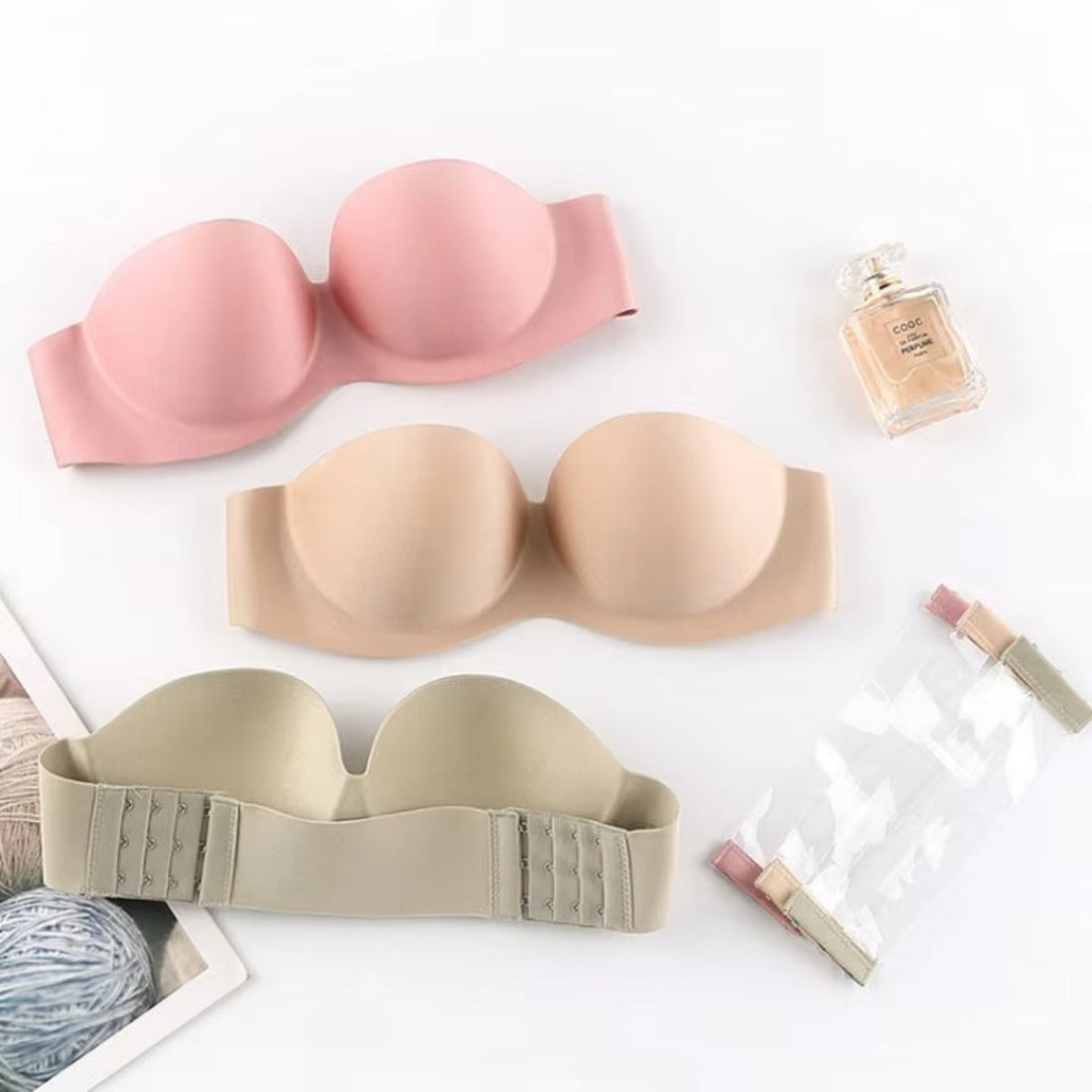 4-Pack Premium Quality Strapless Bra – Ultimate Comfort & Support | SB -12