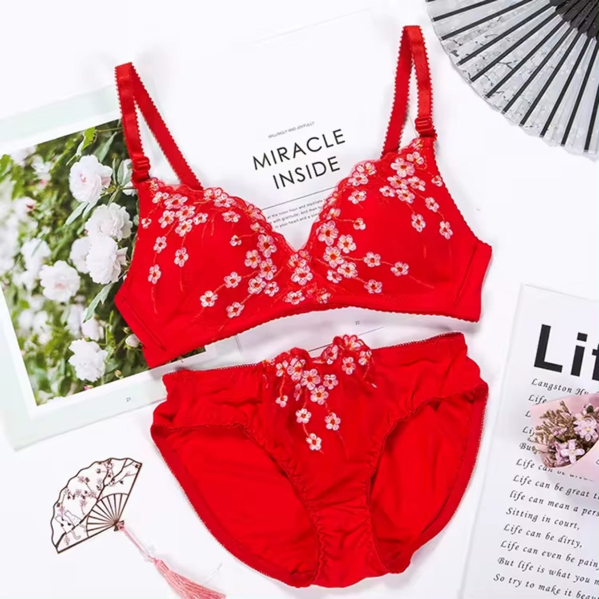 (Pack of 8) Women's  Bra Panty Lingerie Set for Girl's Combo | L-22