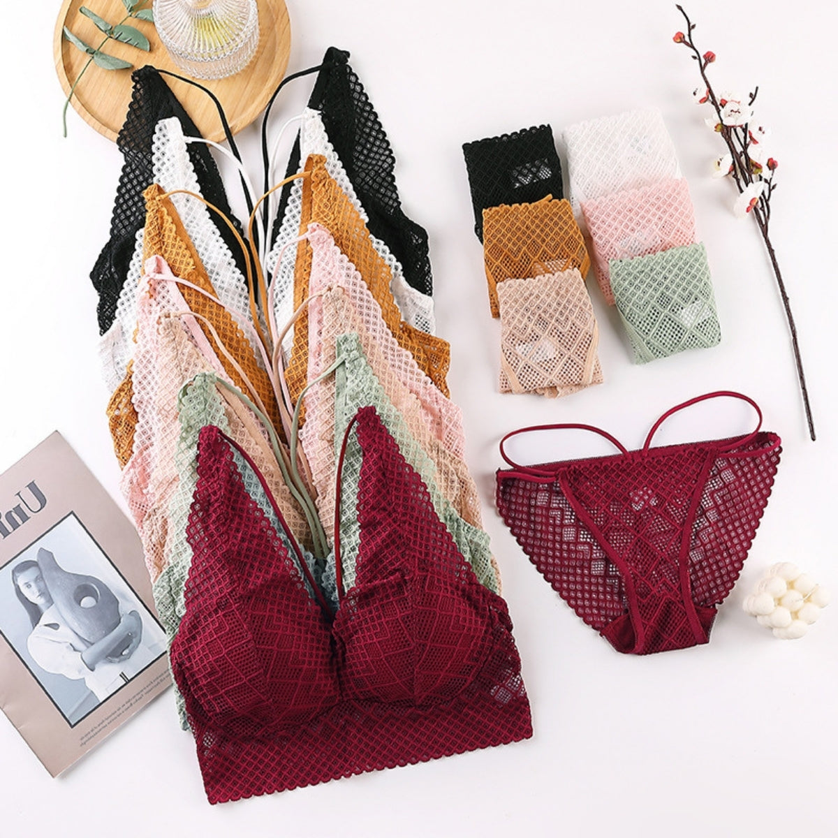 (Pack of 8) Women's  Bra and Panty Lingerie Set for Women | Every Occassion |L-018