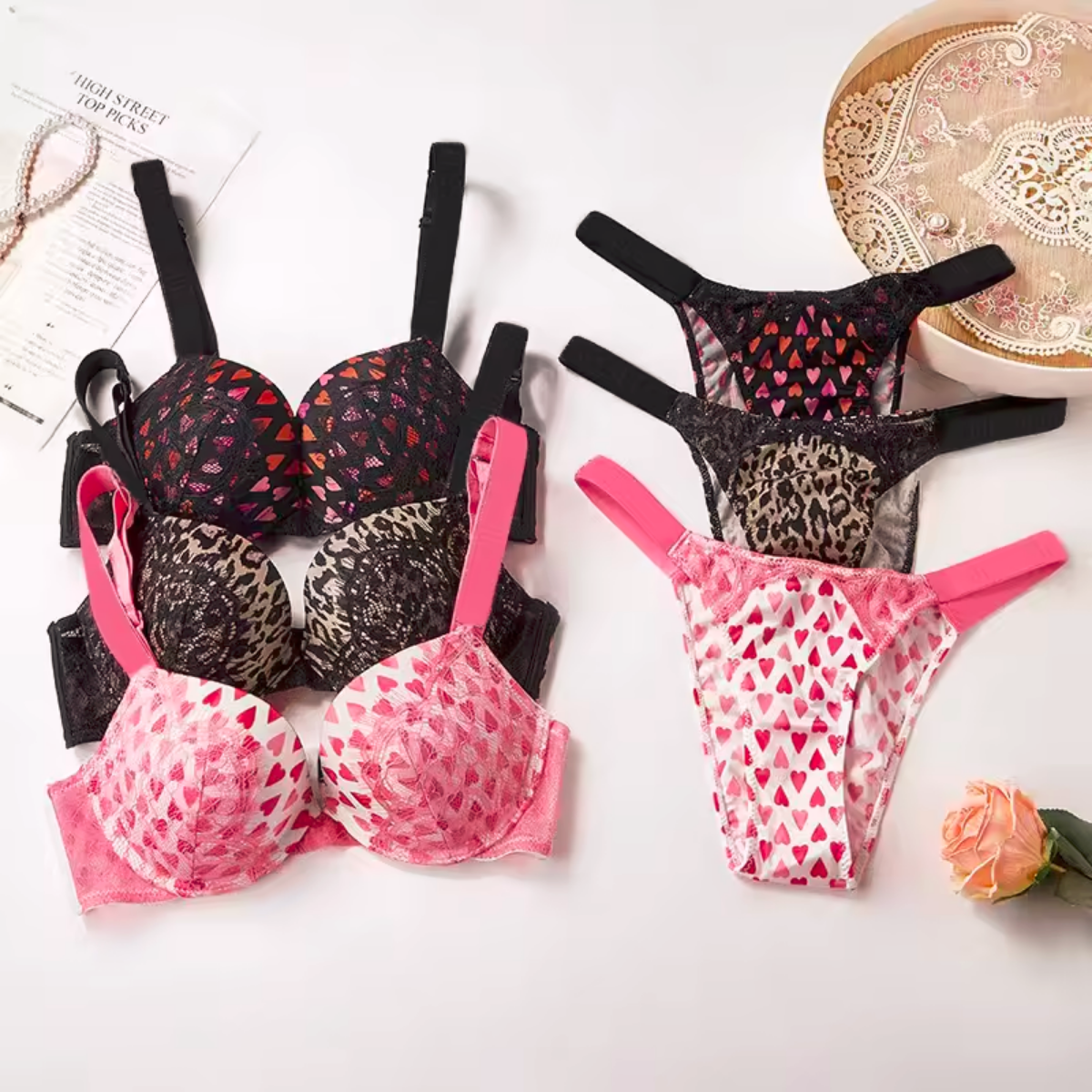 Combo Of 10Bra & panties Sets imported | BP-01