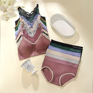 (Pack of 8) Women's  Bra Panty Lingerie Set for Girl's Combo  | L-24