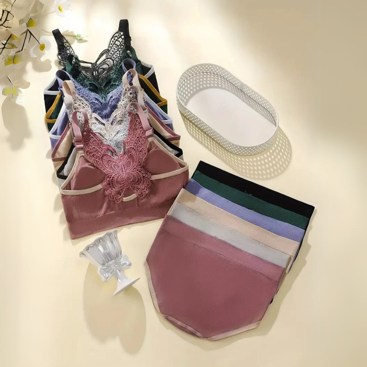 (Pack of 8) Women's  Bra Panty Lingerie Set for Girl's Combo  | L-24