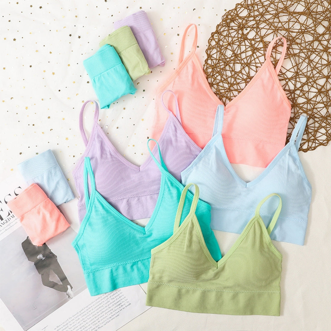 (Pack of 10) | Women's  Bra Panty Lingerie Set for Girl's Combo -by Zivina | L-98