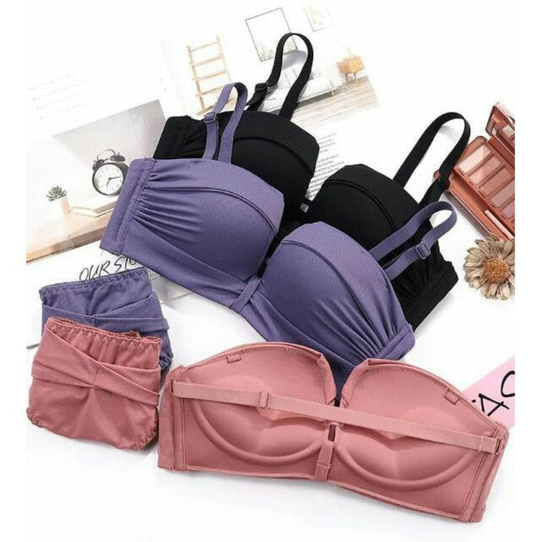 (Pack of 8) Women's  Bra Panty Lingerie Set for Girl's Combo | L-25