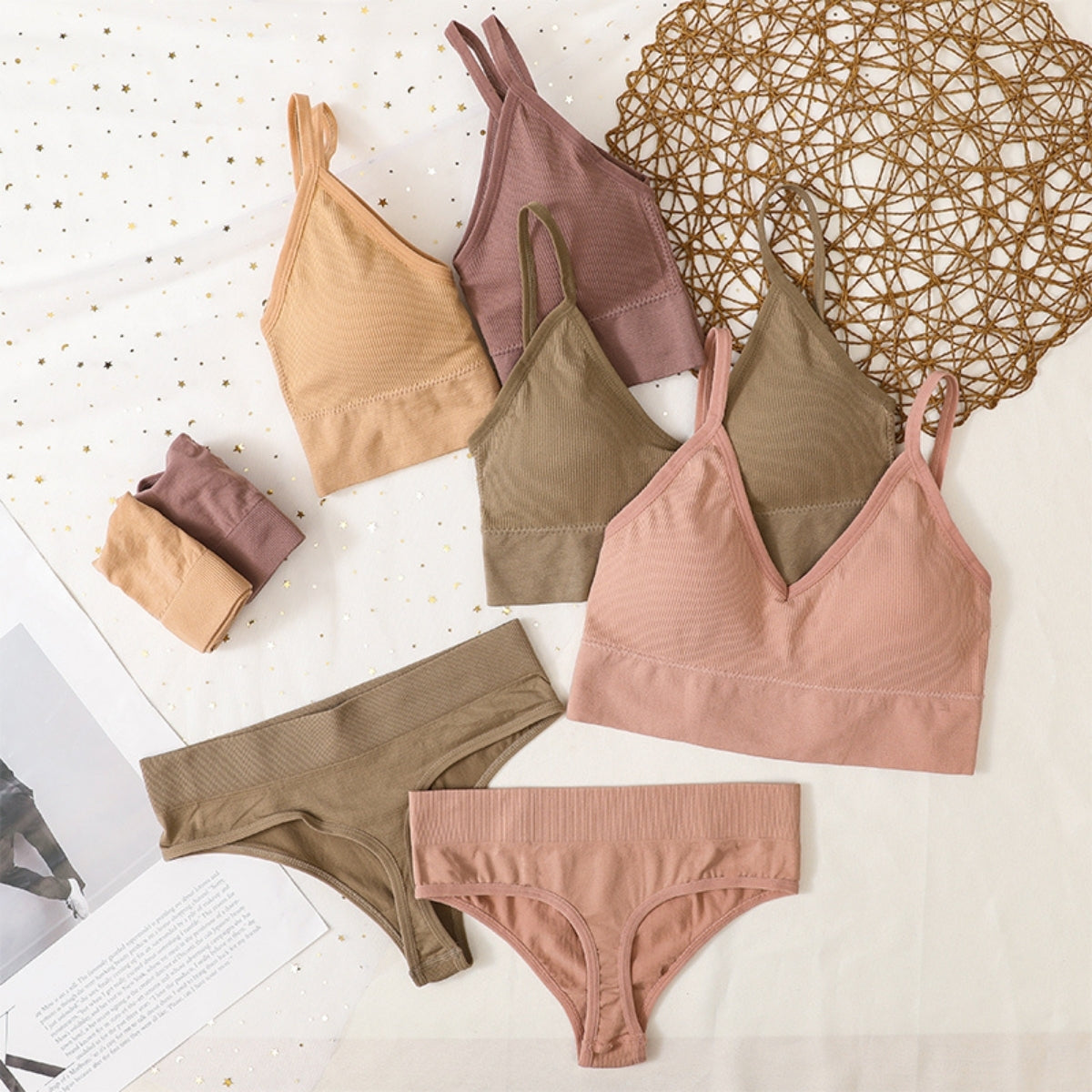 (Pack of 10) | Women's  Bra Panty Lingerie Set for Girl's Combo -by Zivina | L-98