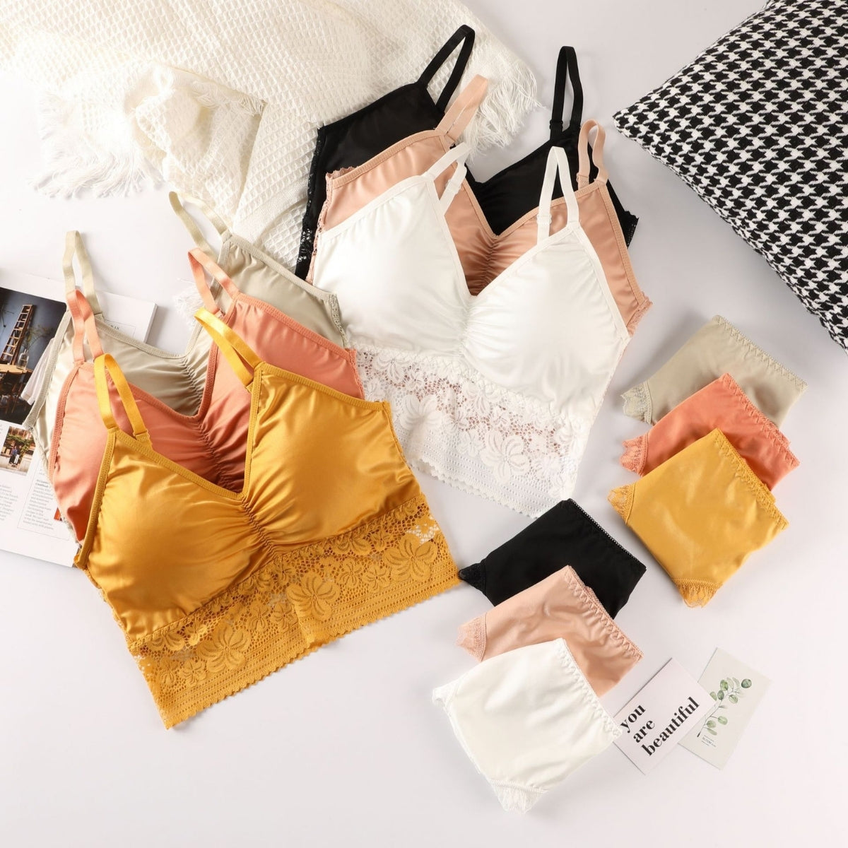 (Pack of 8) Women's  Bra and Panty Lingerie Set for Women | Every Occassion |L-020