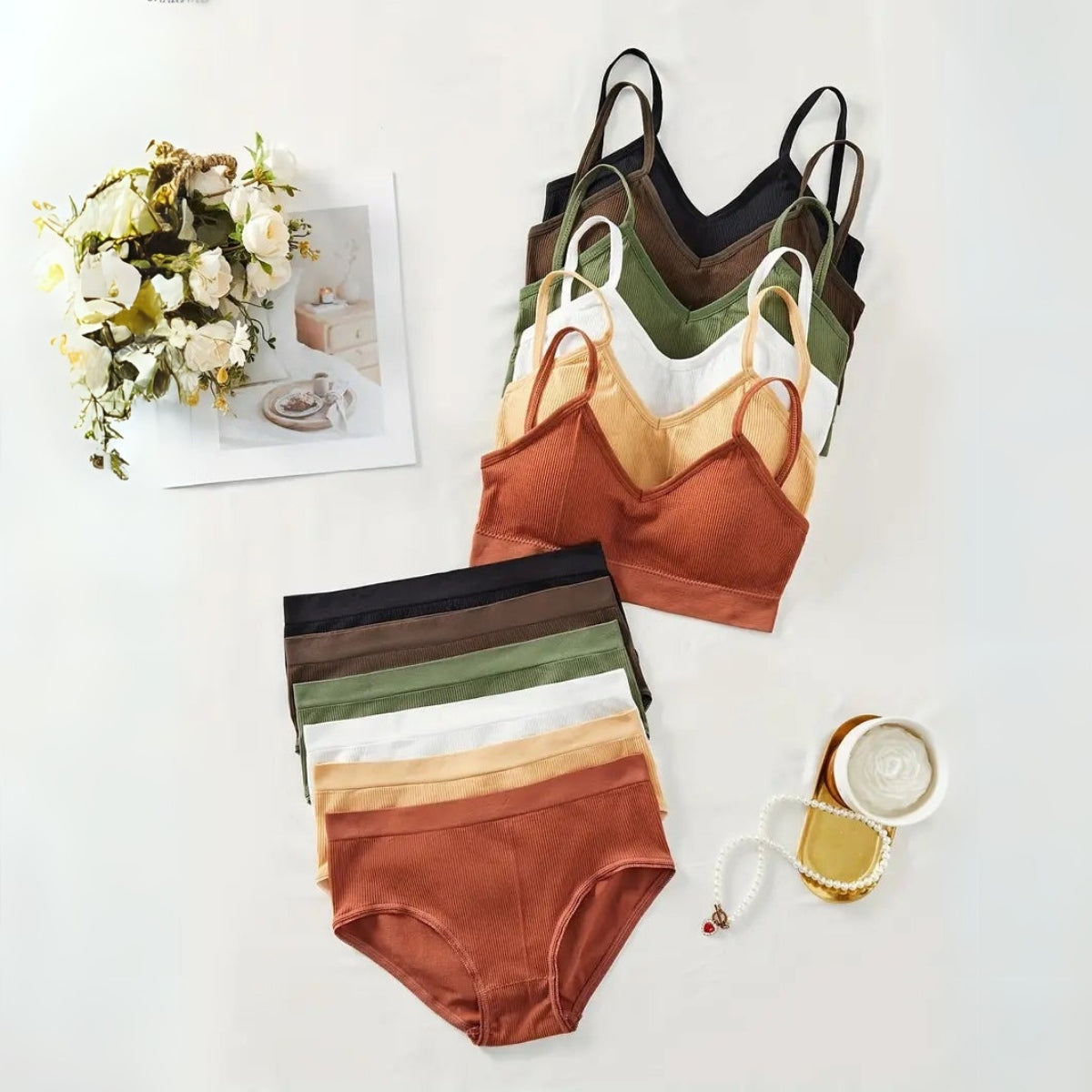 (Pack of 8) Women's Bra Panty Lingerie Set for Girl's Combo  | L-03