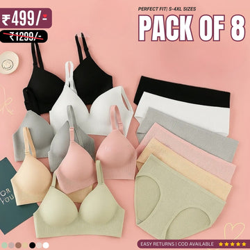 8-Piece Lingerie Combo – Feel Fabulous Every Day | BP-054