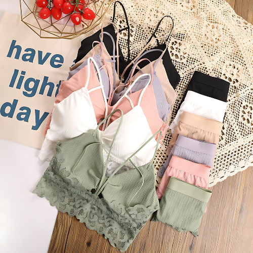 (Pack of 8) Women's Bra Panty Lingerie Set for Girl's Combo  | L-50