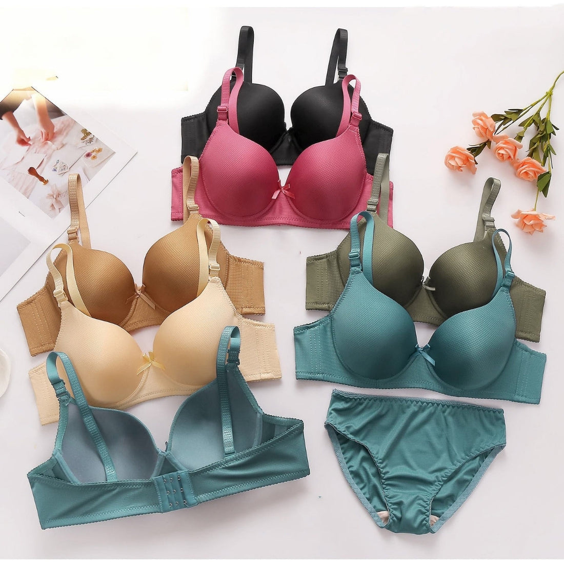 (Pack of 8) Women's  Bra and Panty Lingerie Set for Women | Every Occassion | L-3