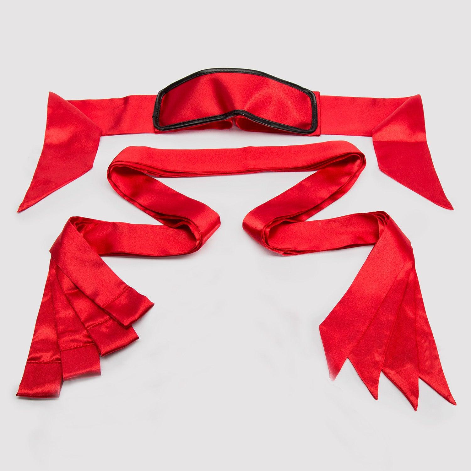 Satin Bed Restraint Kit and Blindfold