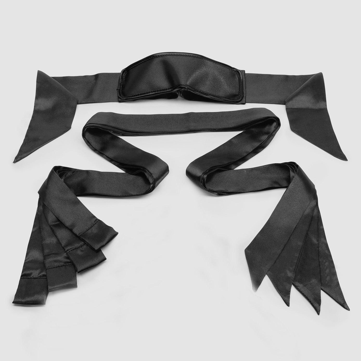 Satin Bed Restraint Kit and Blindfold