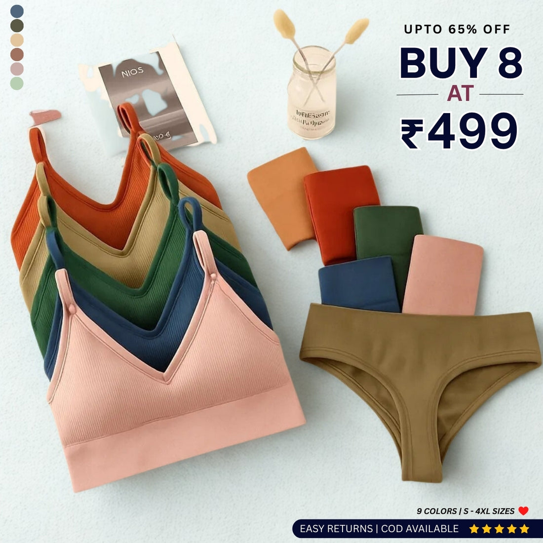 8-Piece Lingerie Combo – Feel Fabulous Every Day | BP-60