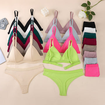 (Pack of 8) Women's  Bra Panty Lingerie Set for Girl's Combo | L-44