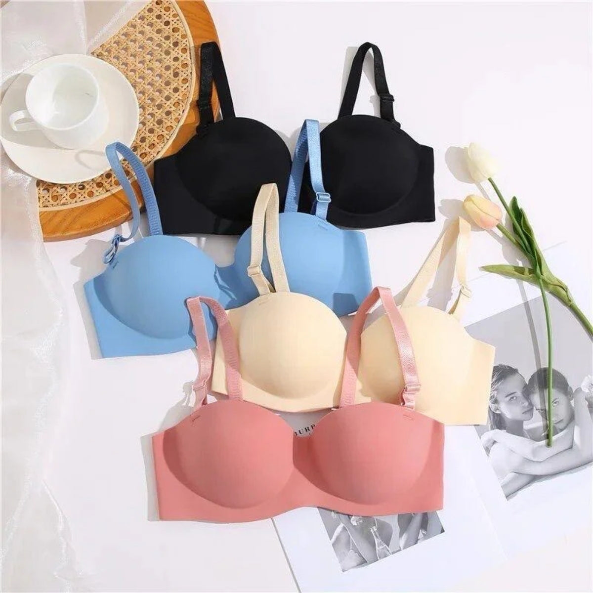 4-Pack Lightweight Push-Up Bras with Padding – Perfect Fit | PB-06