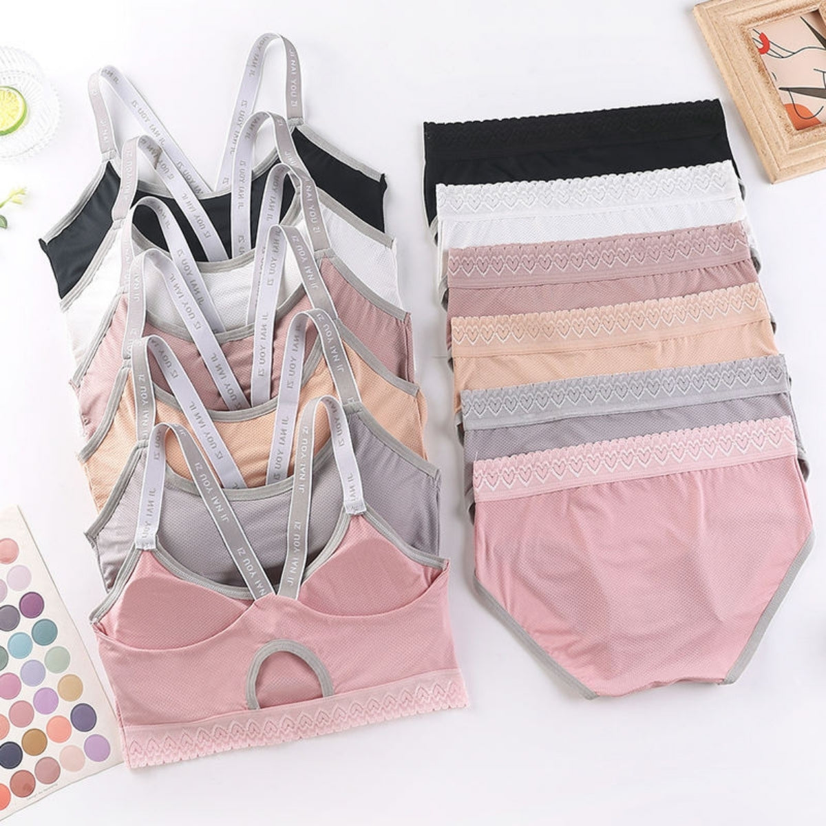 (Pack of 8) Women's Bra Panty Lingerie Set for Girl's Combo  | L-31