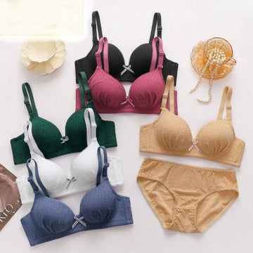 (Pack of 10 ) Women's  Bra Panty Lingerie Set for Girl's | L-108