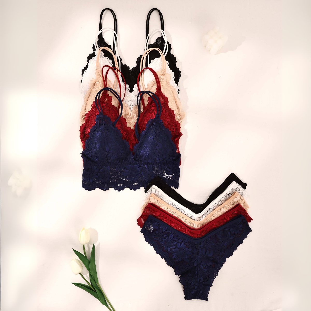 (Pack of 8) Women's  Bra Panty Lingerie Set for Girl's | BP-11