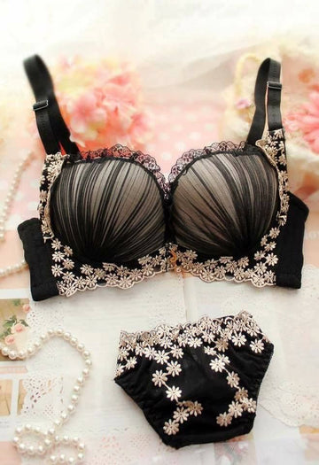 Women’s Mesh Lace Bra and Panty Set