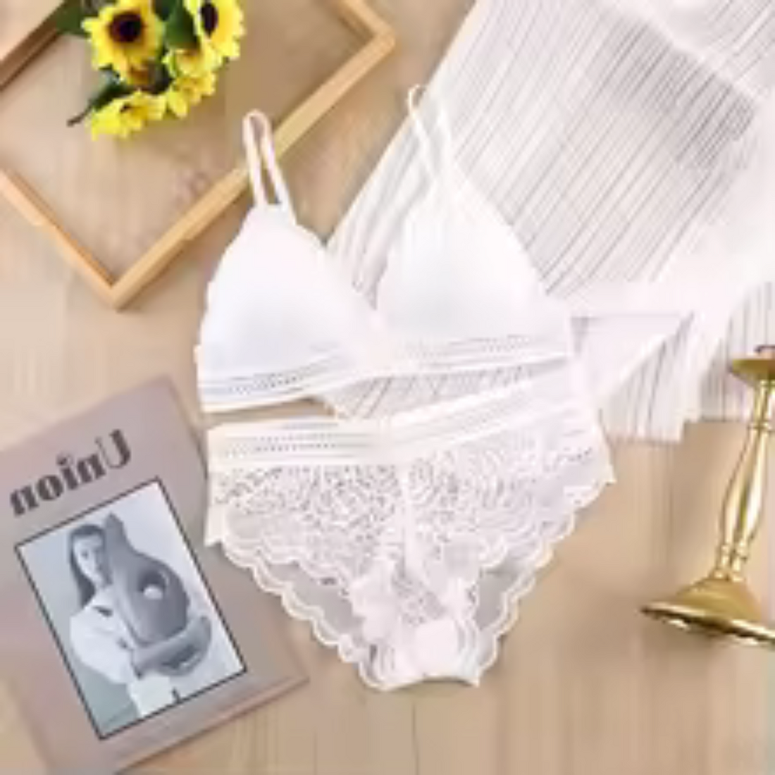 (Pack of 10) Women's  Bra Panty Lingerie Set for Girl's Combo -by Zivina | L-86