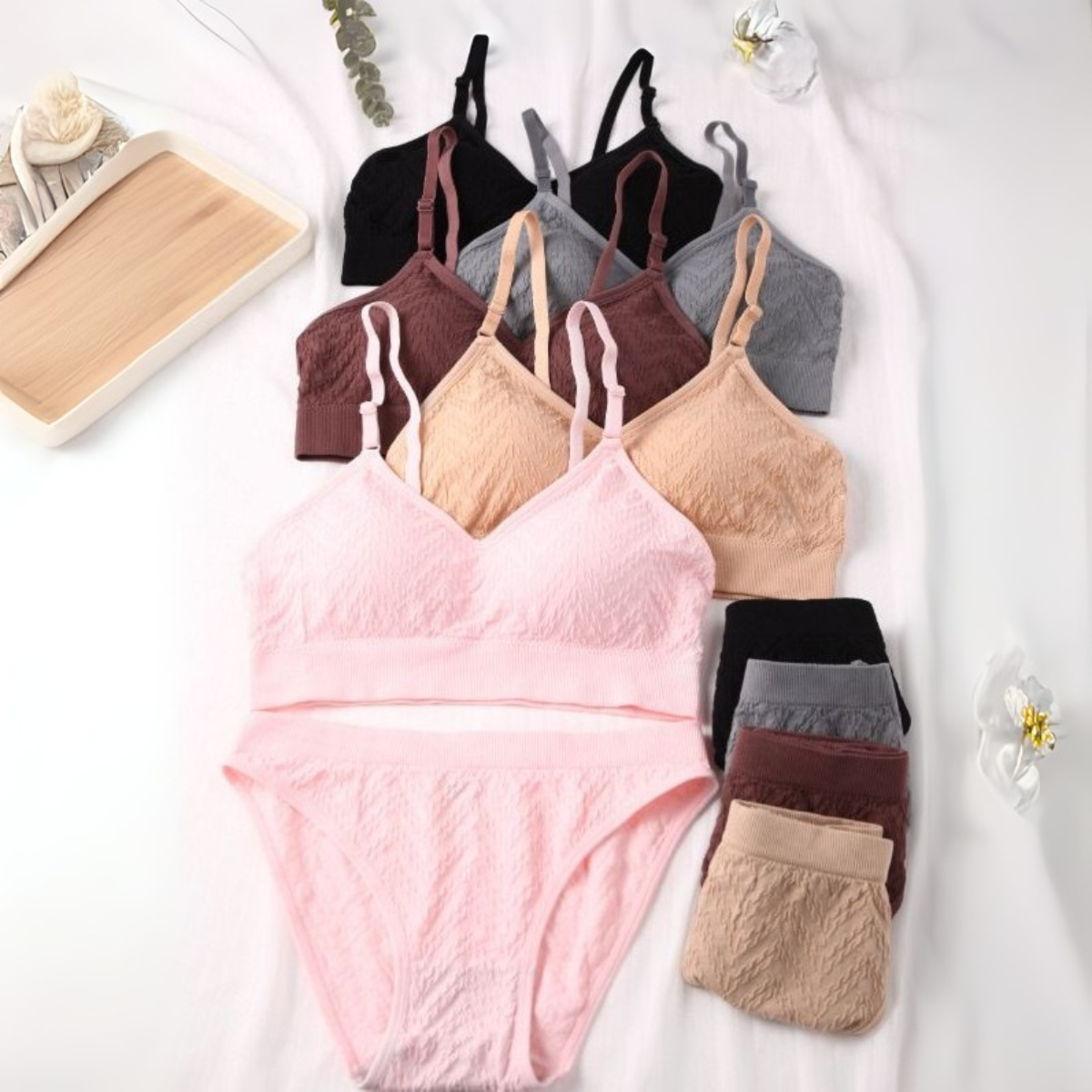 (Pack of 8) Women's  Bra Panty Lingerie Set for Girl's | BP-12