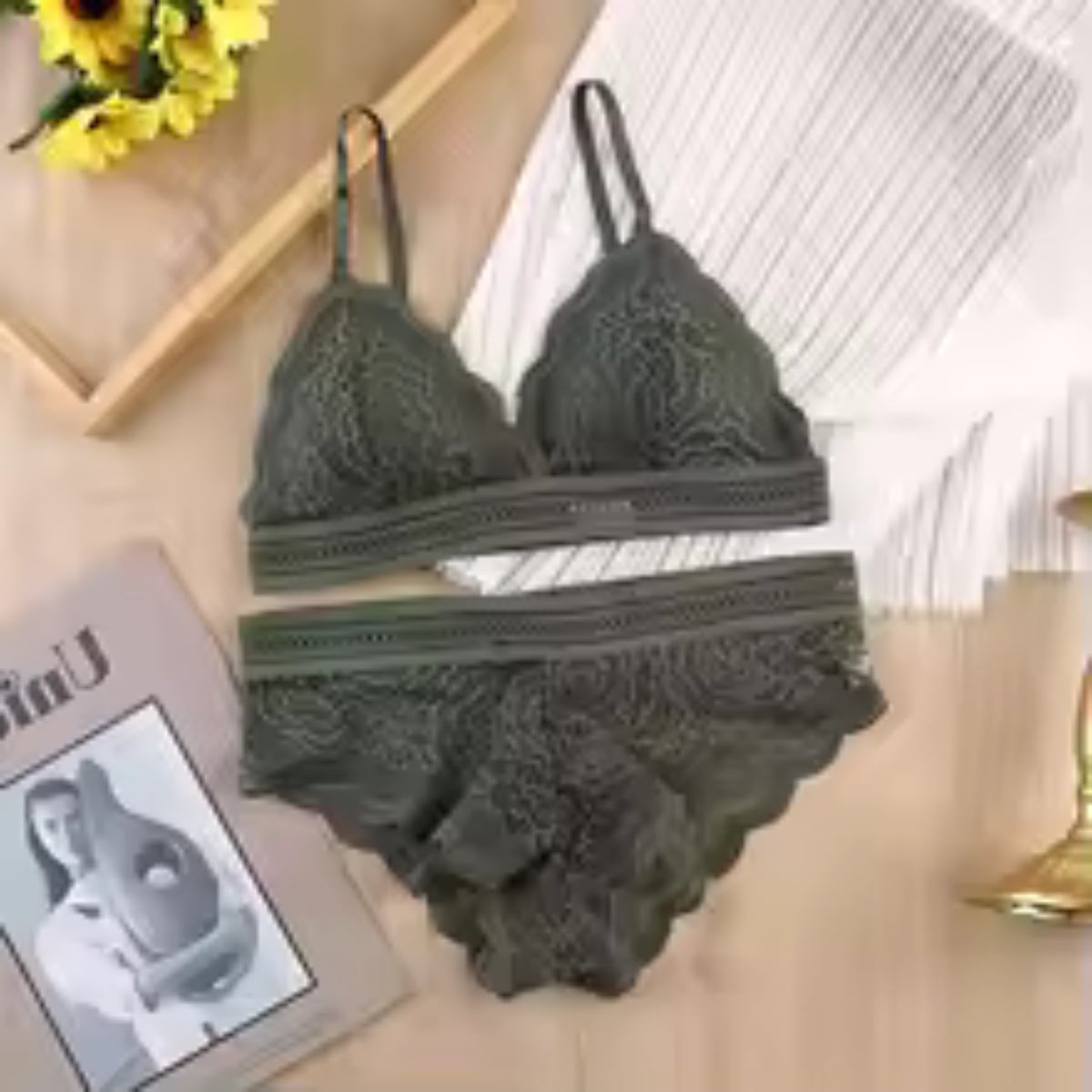 (Pack of 10) Women's  Bra Panty Lingerie Set for Girl's Combo -by Zivina | L-86