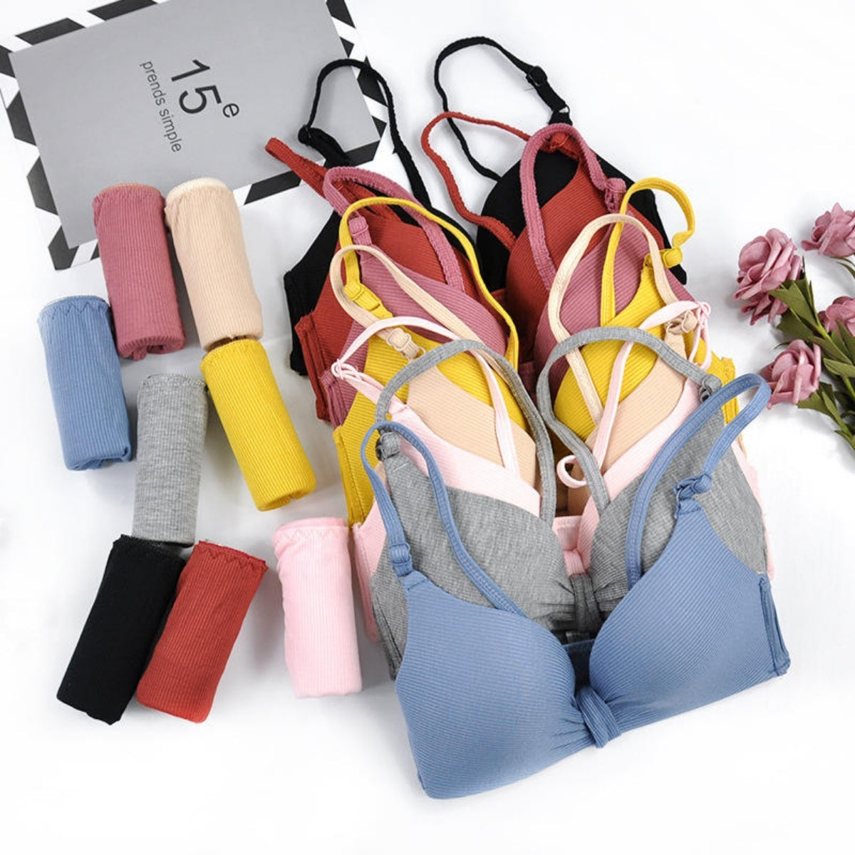 (Pack of 8) Women's  Bra and Panty Lingerie Set for Women | Every Occassion | L-06