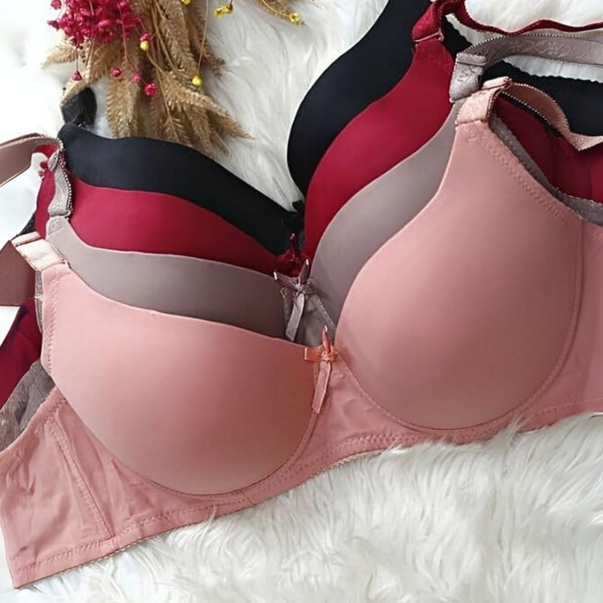 4-Pack Lightweight Push-Up Padded Bras – Comfort & Lift | PB-19