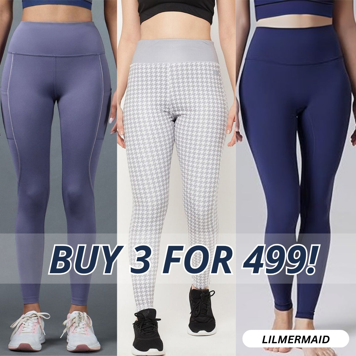 3-Pack Women's Leggings Combo - Comfortable & Stylish Bottoms | WL-03