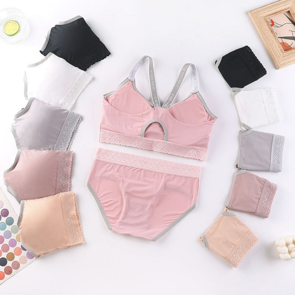 (Pack of 8) Women's Bra Panty Lingerie Set for Girl's Combo  | L-31