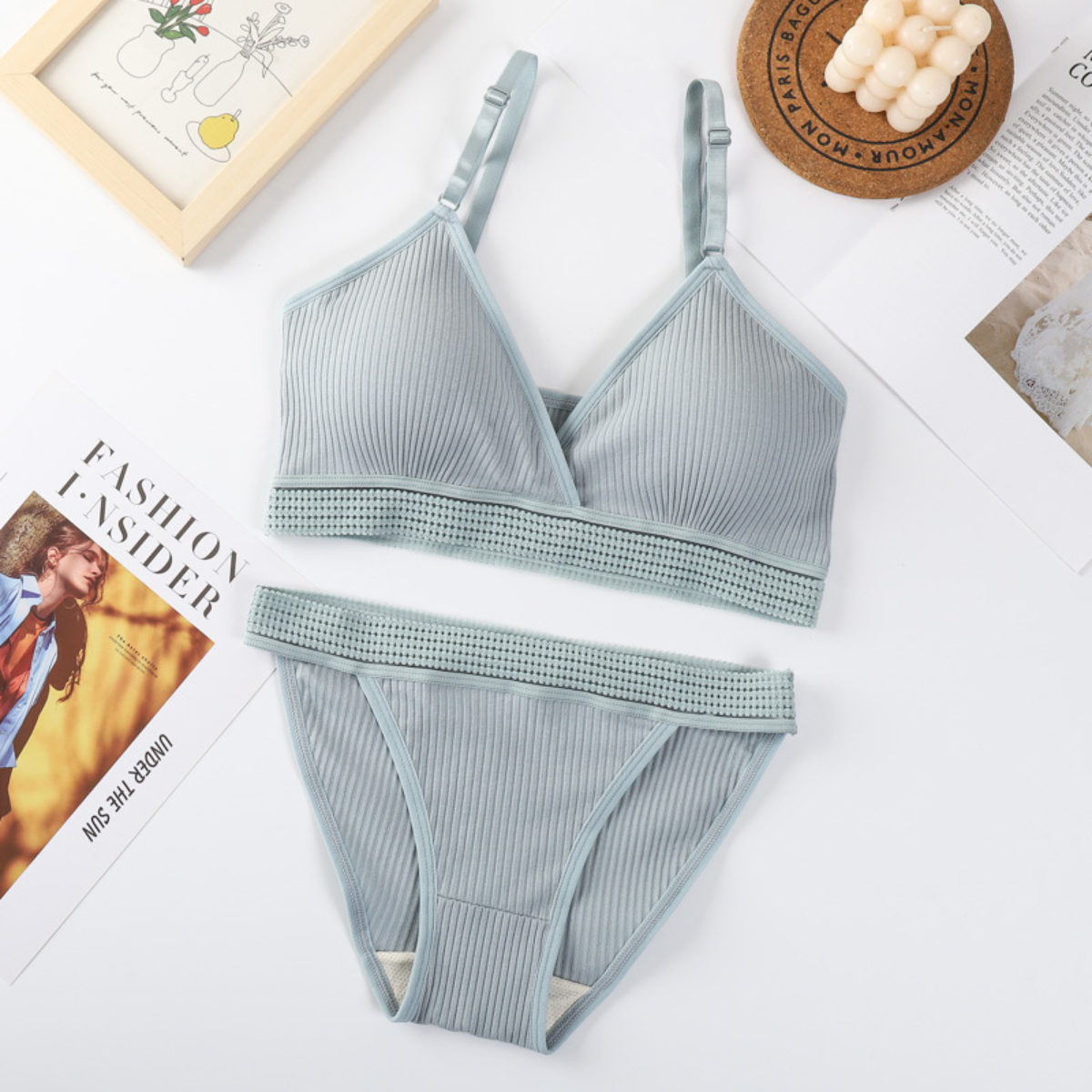 (Pack of 10) Women's Bra Panty Lingerie Set for Girl's Combo -by Zivina | L-78