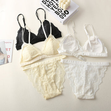 (Pack of 10) Women's  Striped Bra & Panty Lingerie Set for Girl's Combo -by Zivina | L-66