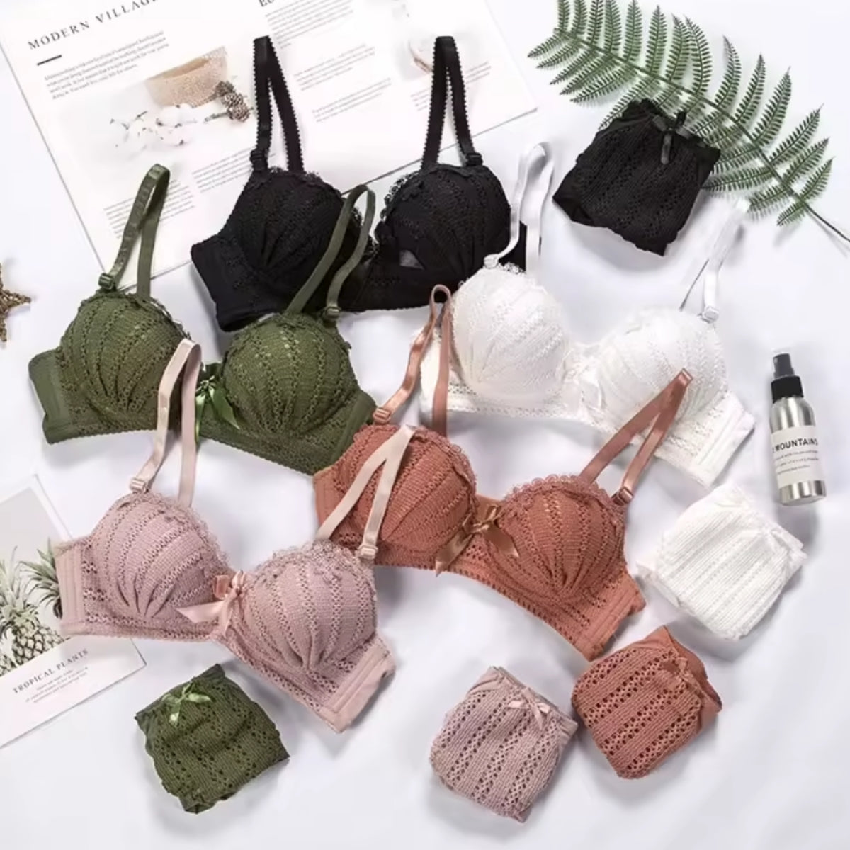 (Pack of 8) Women's  Bra Panty Lingerie Set for Girl's Combo  | L-09