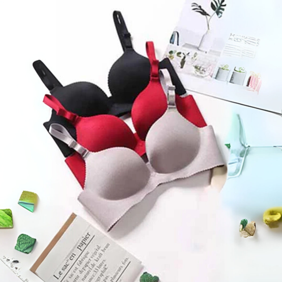 4-Pack Lightweight Push-Up Bras with Padding – Perfect Fit | PB-08