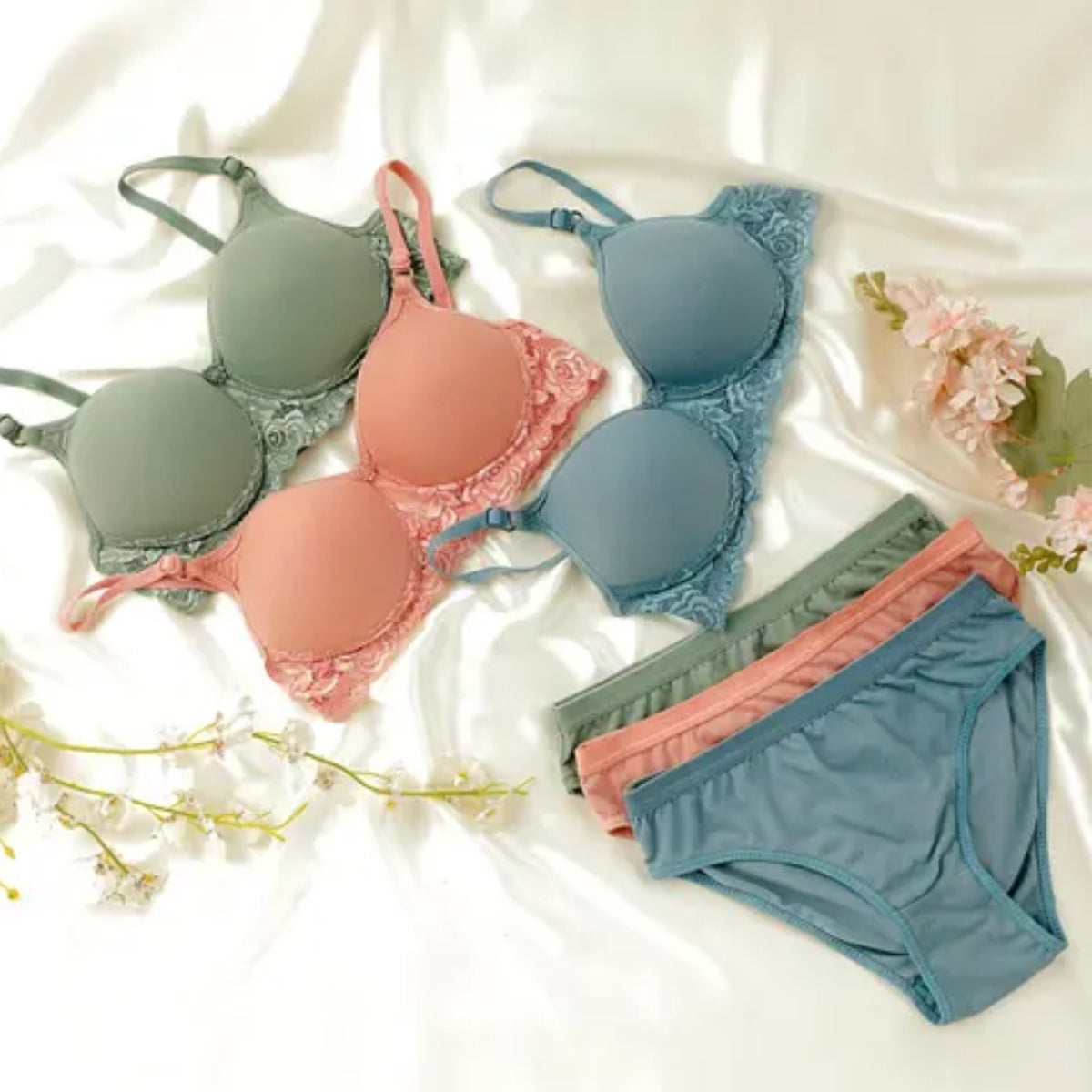 (Pack of 10) Women's  Bra Panty Lingerie Set for Girl's | L-151