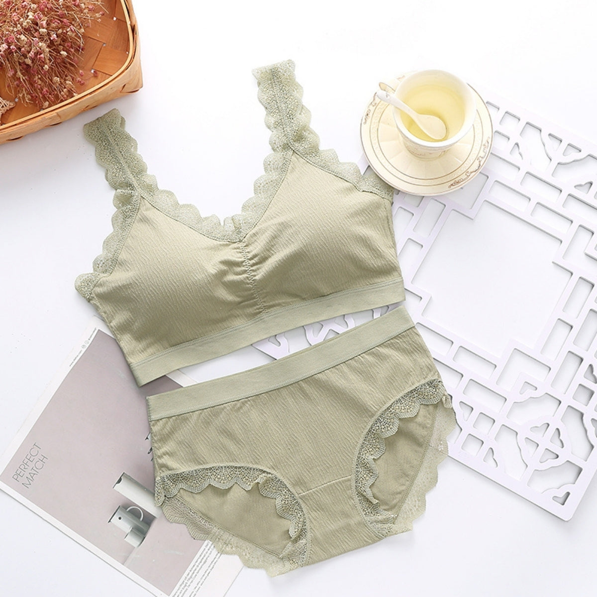 (Pack of 8) Women's  Bra Panty Lingerie Set for Girl's Combo | L-38