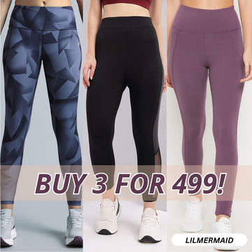 3-Pack Women's Leggings Combo - Comfortable & Stylish Bottoms | WL-04