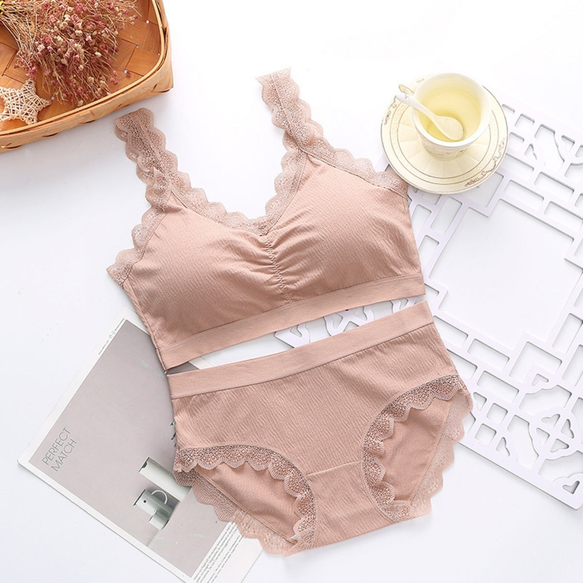 (Pack of 8) Women's  Bra Panty Lingerie Set for Girl's Combo | L-38