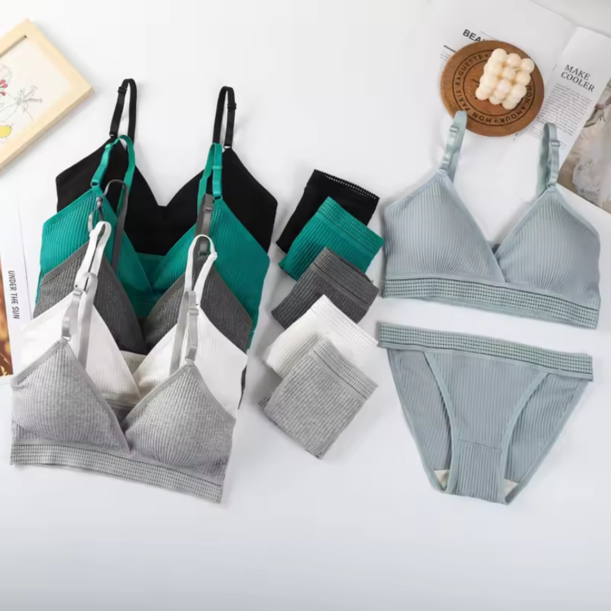 (Pack of 10) Women's  Bra Panty Lingerie Set for Girl's Combo -by Zivina | L-84