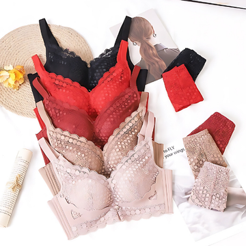 (Pack of 10) Women's Bra Panty Lingerie Set for Girl's Combo | L-55