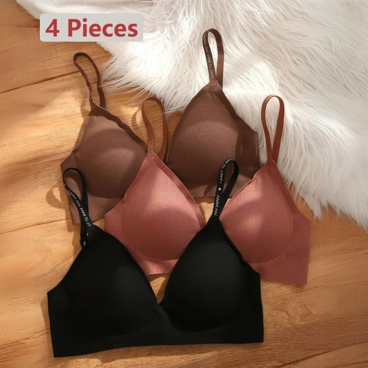 4-Pack Lightweight Push-Up Padded Bras – Comfort & Lift | PB-20