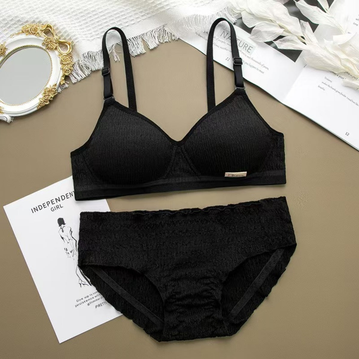 (Pack of 8) Women's Bra Panty Lingerie Set for Girl's Combo | L-40