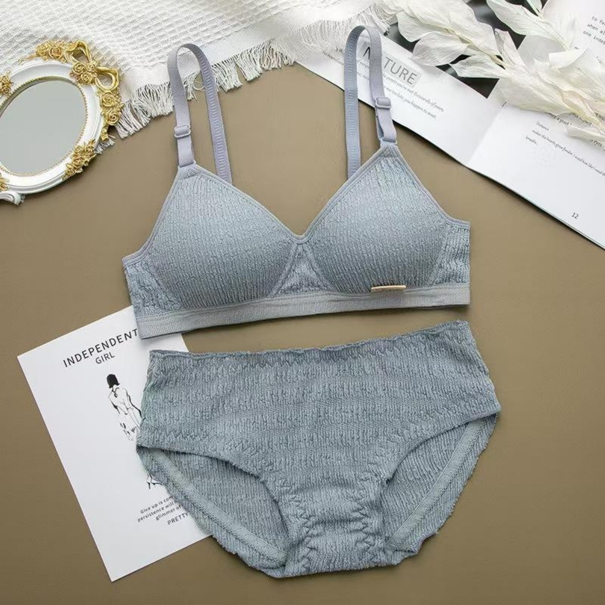 (Pack of 8) Women's Bra Panty Lingerie Set for Girl's Combo | L-40