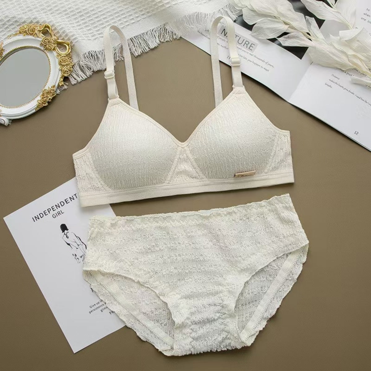 (Pack of 8) Women's Bra Panty Lingerie Set for Girl's Combo | L-40