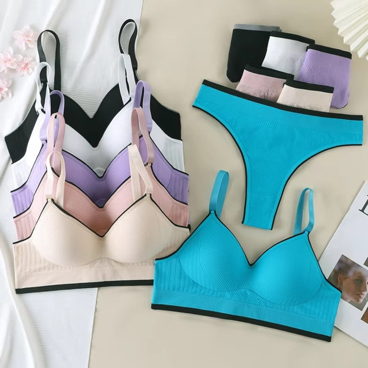 (Pack of 10) Women's  Bra Panty Lingerie Set for Girl's | L-156